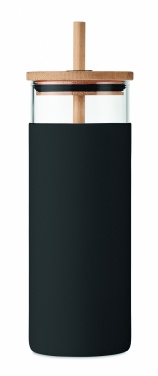 Logotrade reklaamkingituse foto: 450 ml bambusest kaane ja kõrrega joogitops