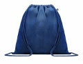 Taaskasutatud teksast nööriga kott, Sinine
