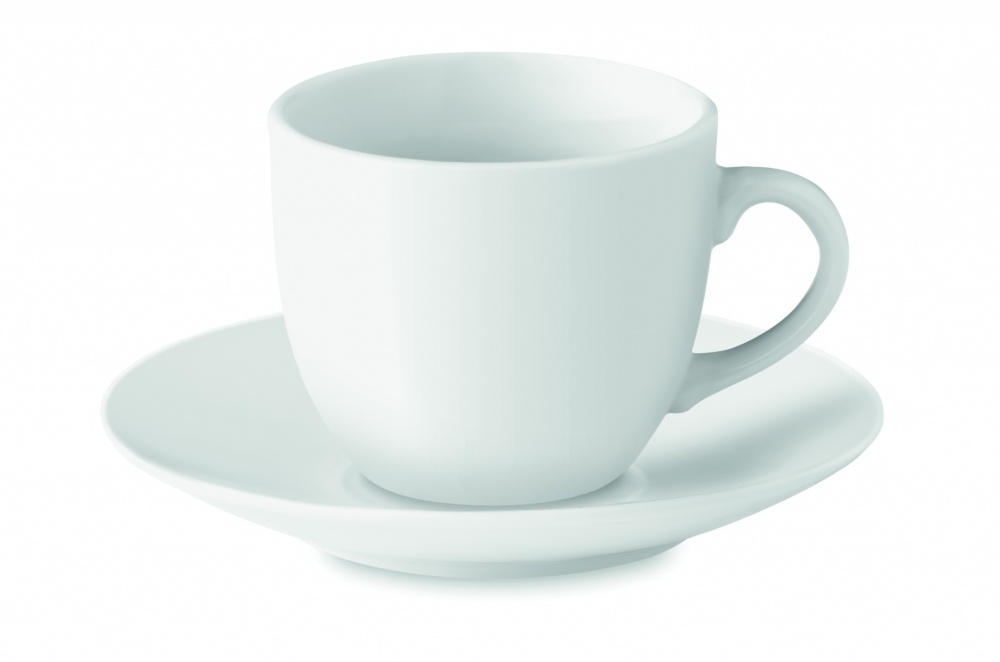 Logo trade ärikingituse pilt: Espressotass ja alustass 80 ml
