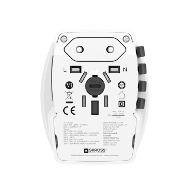 Logo trade reklaamtooted foto: SKROSS World Travel Adapter MUV 65W PD USB C kaabliga