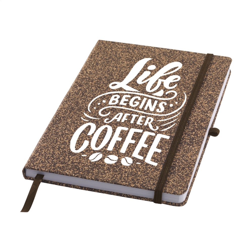 Logotrade ärikingid pilt: CoffeeGround korkpaberist märkmik A5
