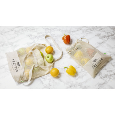 Logotrade meene foto: Natura Organic GOTS võrgust puuviljakott (120 g/m²)
