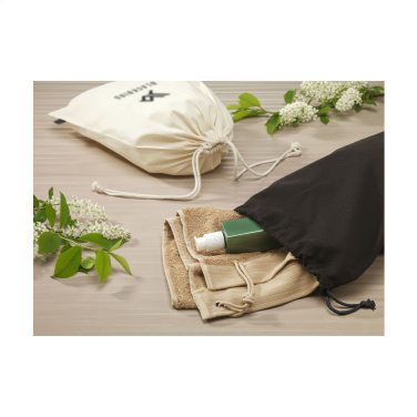 Logotrade reklaamkingitused pilt: Naturaalsest GRS-i taaskasutatud puuvillast kingikott (150 g/m²) L