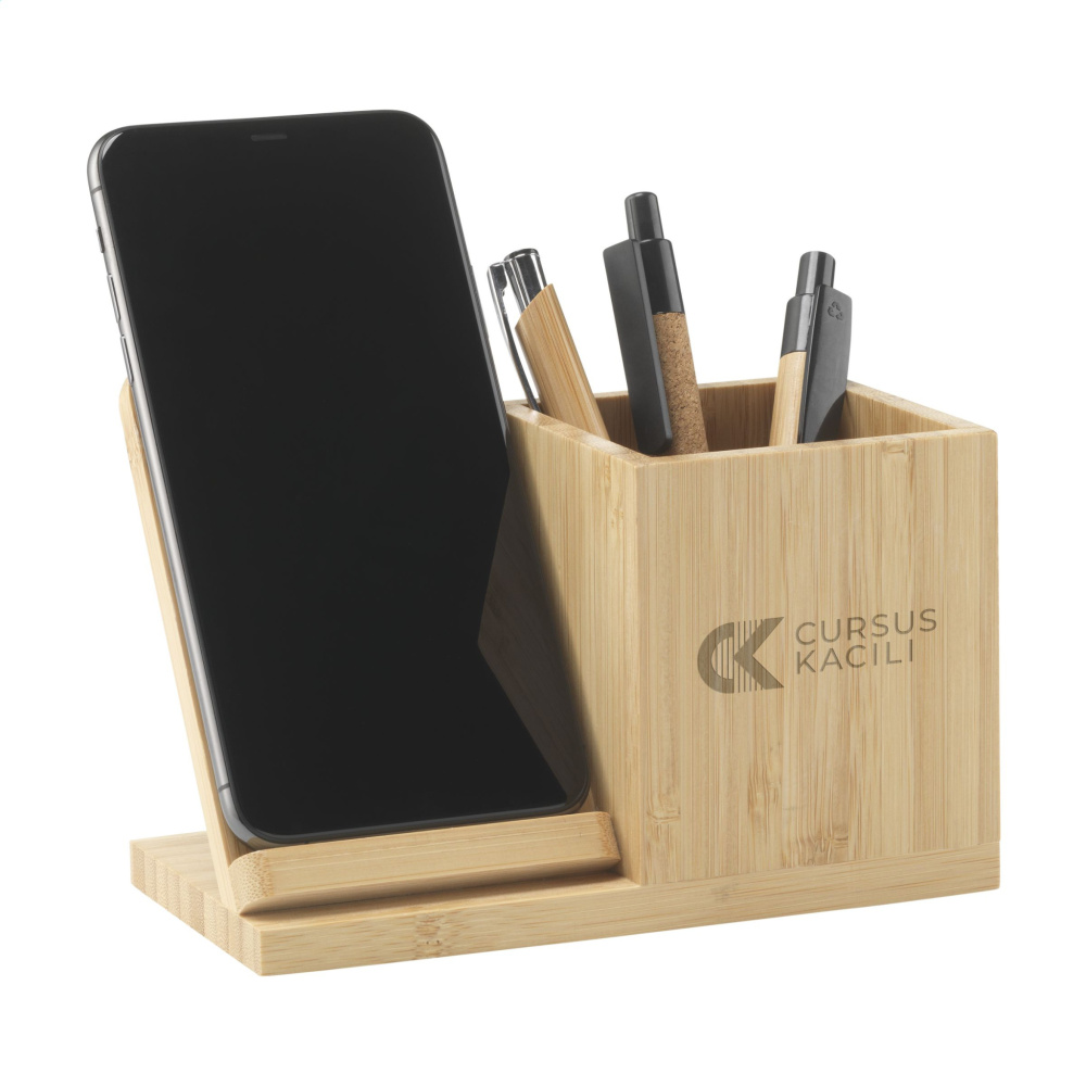 Logotrade firmakingid pilt: Bamboo Boss 15W laadija/pliiatsihoidja