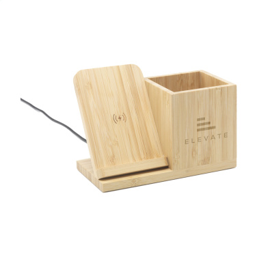 Logotrade ärikingid pilt: Bamboo Boss 15W laadija/pliiatsihoidja