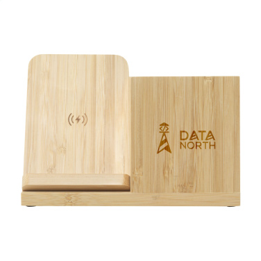 Logotrade reklaamtoote foto: Bamboo Boss 15W laadija/pliiatsihoidja