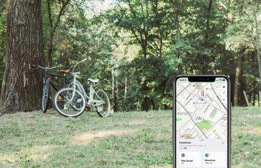 Logo trade ärikingi pilt: Pedalfinder jalgrattakell ülemaailmse asukoha määramisega