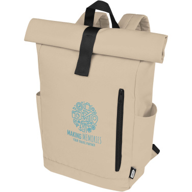Logo trade reklaamtoote pilt: Byron 15,6" GRS RPET rull-top seljakott 18L