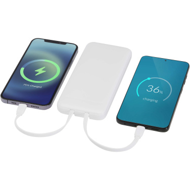 Logotrade ärikingid pilt: Adhil 10 000 mAh 10W akupank kahe sisseehitatud kaabliga