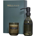 Wellmark 250 ml käteseebi dosaatori ja lõhnaküünla komplekt, Must