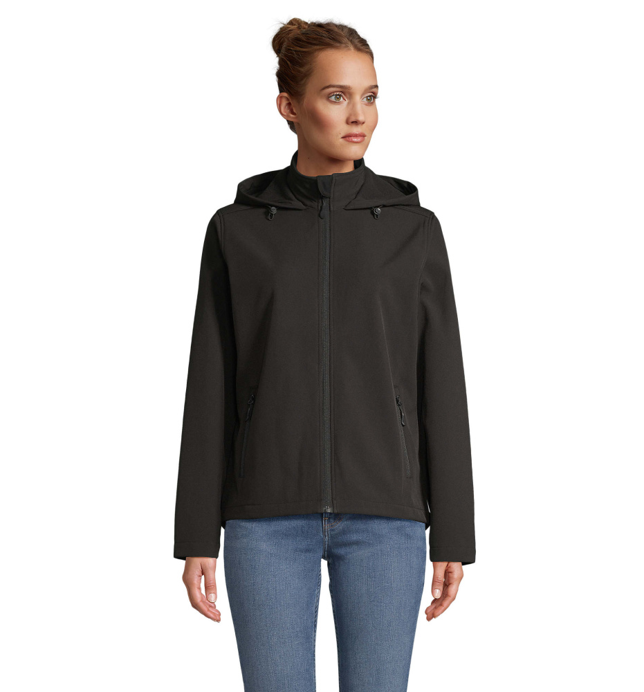 Logotrade firmakingitused pilt: RACE naiste kapuutsiga softshell