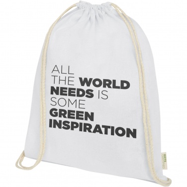 Logo trade mainoslahjat tuotekuva: Orissa 100 g/m² organic cotton drawstring bag 5L