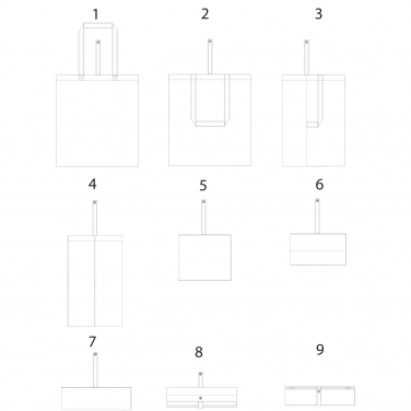 Logotrade mainoslahjat ja liikelahjat tuotekuva: Nevada-kassi, puuvillainen, taitettava, 100 g/m² 7L