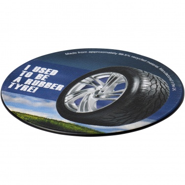 Logo trade mainostuotet tuotekuva: Brite-Mat® pyöreä lasinalus materiaalina autonrengas