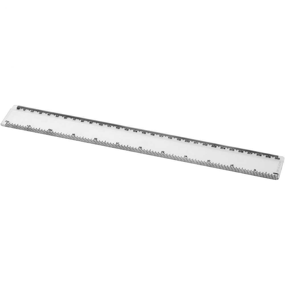 Logotrade mainostuote tuotekuva: Renzo-viivain, 30 cm, muovinen