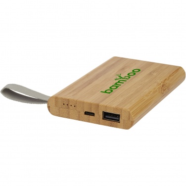 Logotrade mainoslahja tuotekuva: Tulda-varavirtalähde, 5 000 mAh, bambua