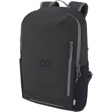 Logo trade mainoslahjat tuotekuva: Aqua 15" GRS-kierrätetty vedenkestävä reppu kannettavalle tietokoneelle 21 l