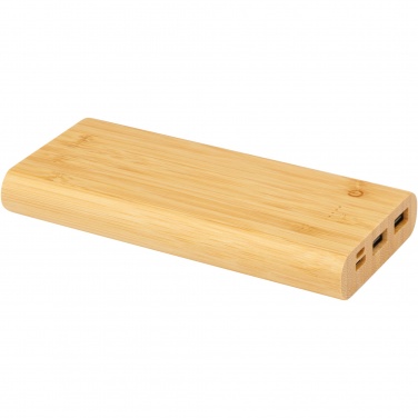 Logo trade liikelahjat mainoslahjat kuva: Tulda-varavirtalähde, 10,000 mAh, bambua