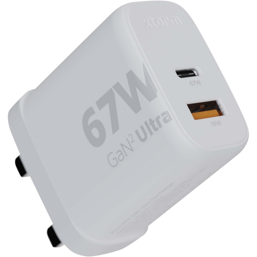 Logotrade mainostuotet kuva: Xtorm XEC067G GaN² Ultra 67 W seinälaturi – Iso-Britannian pistoke