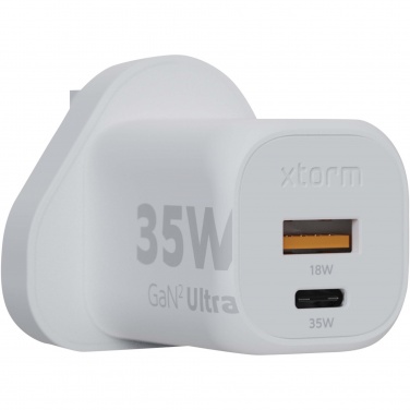 Logotrade mainostuotet kuva: Xtorm XEC035 GaN² Ultra 35 W seinälaturi – Iso-Britannian pistoke