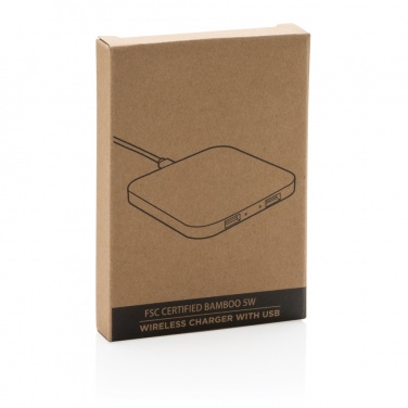 Logo trade mainoslahjat ja liikelahjat kuva: 5W bambulaturi USB:llä