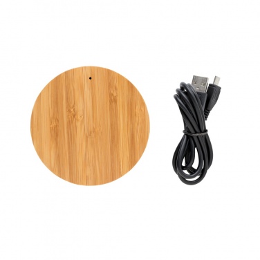 Logotrade mainoslahjat ja liikelahjat tuotekuva: Langaton, 5 W:n Bamboo X -laturi