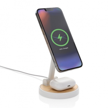 Logo trade mainostuote kuva: Ontario RCS 15W magneettinen lataus 2 in 1 -teline muovia