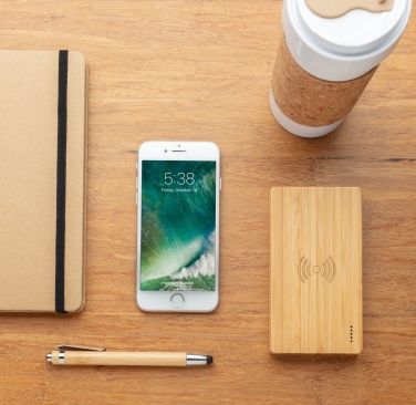 Logo trade mainoslahjat ja liikelahjat kuva: Bamboo 4000 mAh:n langaton 5W varavirtalähde