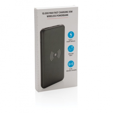 Logotrade mainoslahja ja liikelahja kuva: 10 000 mAh:n 10W langaton PD-varavirtalähde