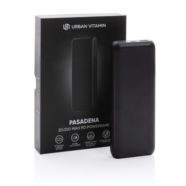 Logo trade mainoslahja ja liikelahja tuotekuva: Urban Vitamin Pasadena 20000 mAh PD varavirtalähde