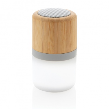 Logo trade mainoslahja kuva: Bamboo 3W kaiutin väriä vaihtavalla valolla