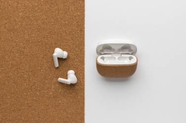 Logo trade liikelahjat mainoslahjat kuva: Oregon TWS kuulokkeet RCS kierrätysmuovista ja korkista