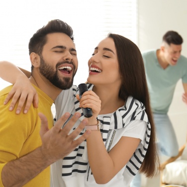 Logotrade liikelahja mainoslahja kuva: Singvibe RCS karaokesarja tuplamikrofonilla kierrätysmuovia