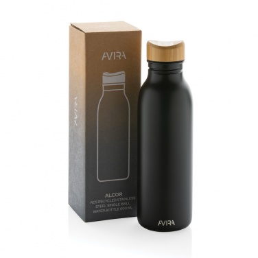 Logotrade mainoslahja tuotekuva: Avira Alcor RCS yksiseinäinen re-steel vesipullo 600 ML