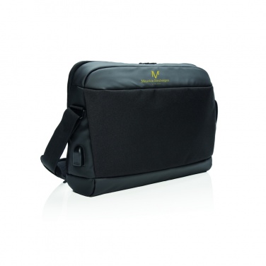 Logo trade mainoslahjat tuotekuva: Madrid – 15,6" USB-laptoplaukku - RFID - PVC vapaa