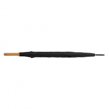 Logotrade liikelahja mainoslahja kuva: 27" Impact AWARE™ RPET 190T auto-open bambusateenvarjo