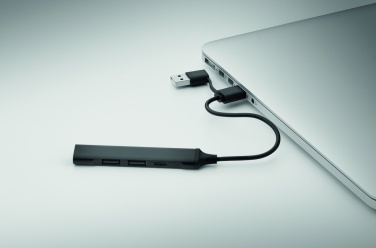 Logotrade liikelahjat kuva: USB 4 portin keskitin 19 cm