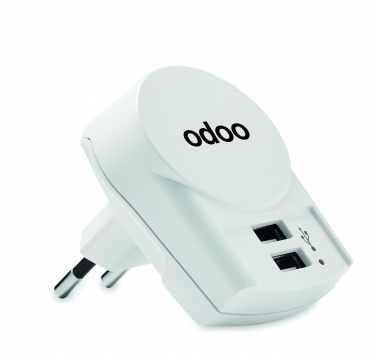 Logo trade mainoslahja kuva: Matka-adapteri USB-laturi 12W