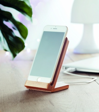 Logotrade liikelahja tuotekuva: Bambu langaton laturi 5W WIRESTAND