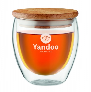 Logotrade liikelahja tuotekuva: Bambu borosilikaattilasi 250ml Hamburg