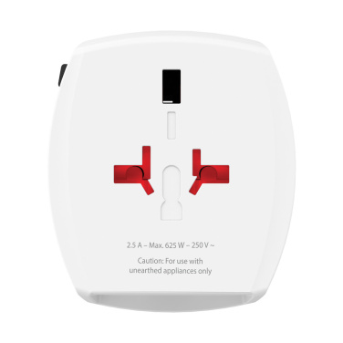 Logo trade liikelahja mainoslahja tuotekuva: SKROSS World Travel MUV 2-napainen USB A ja C adapteri