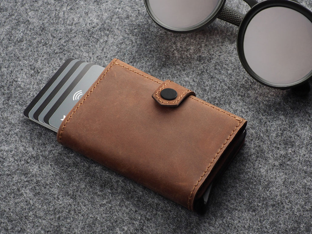 Logo trade liikelahja mainoslahja tuotekuva: RFID-lompakko - Hunter Leather 2109284
