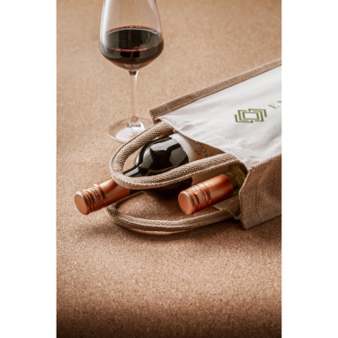 Logo trade mainoslahjat tuotekuva: Juuttikangas Double Wine Bag