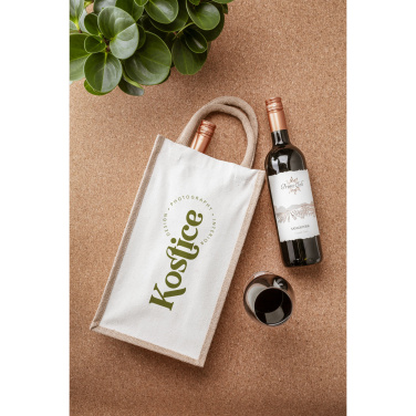 Logotrade mainostuote tuotekuva: Juuttikangas Double Wine Bag