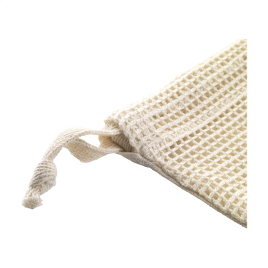 Logotrade mainostuote tuotekuva: Natura Organic GOTS Mesh Bag (120 g/m²) hedelmäpussi