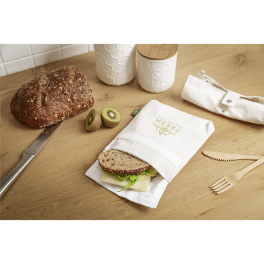 Logo trade mainoslahja kuva: Hamppu FoodPouch pussi leipää varten