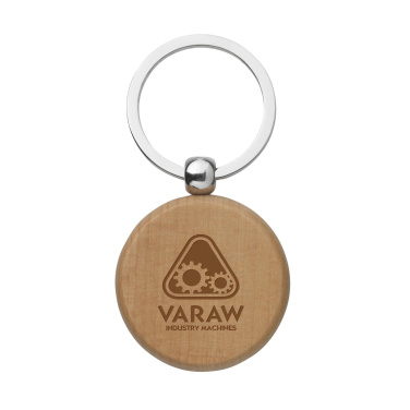 Logo trade mainoslahjat ja liikelahjat kuva: WoodKey Circle avaimenperä