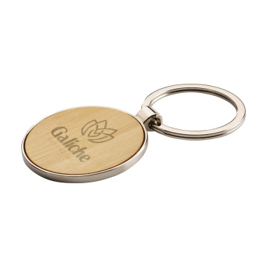 Logotrade mainoslahja tuotekuva: Bamboo Key Circle avaimenperä