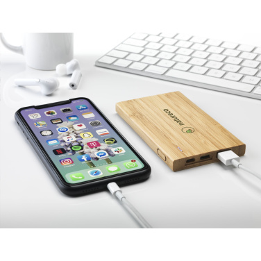 Logotrade mainoslahja ja liikelahja kuva: Bamboo 4000 Powerbank ulkoinen laturi