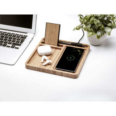 Logo trade liikelahjat mainoslahjat kuva: Bamboo Organizer laturi